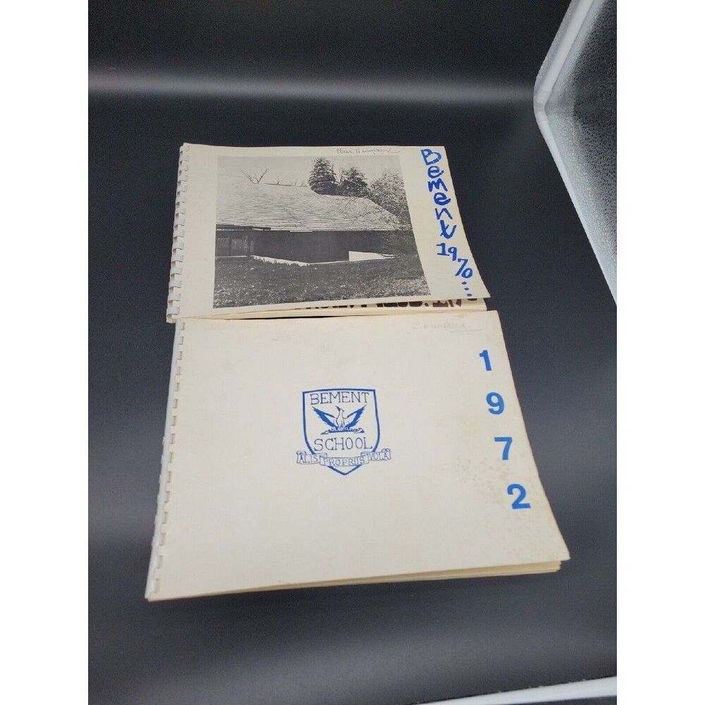 Bement School Yearbook 1970 1972 Deerfield MA Mass Middle Jr High Vintage Vtg